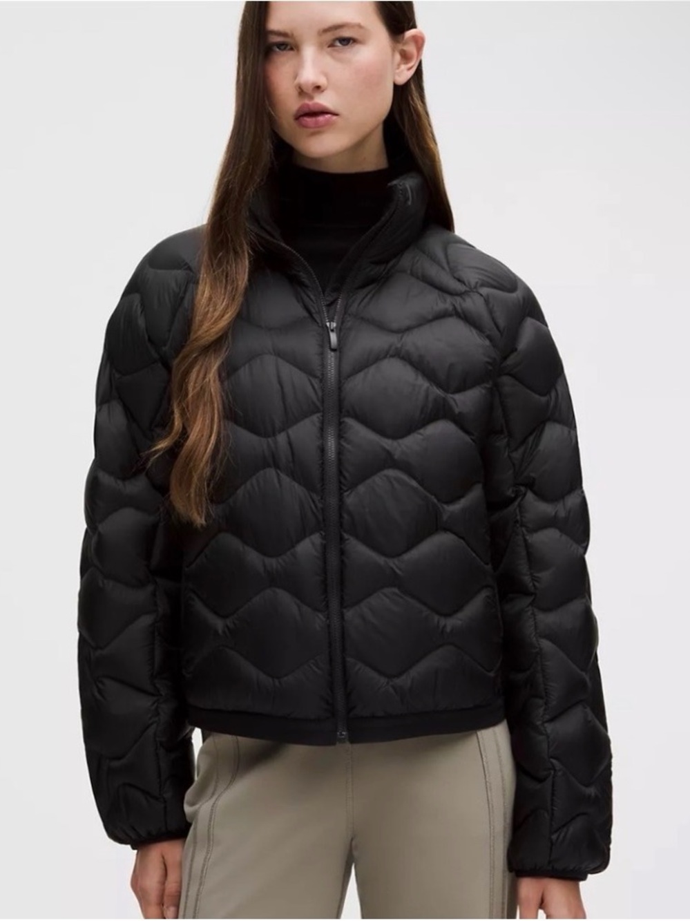 NWT Lululemon Featherweight 900 Down Fill Quilted Jacket XL Black